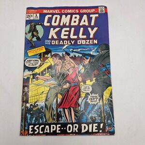 Marvel Combat Kelly 5 Deadly Dozen Bronze Age War Comic 1973 Escape Or Die WWII